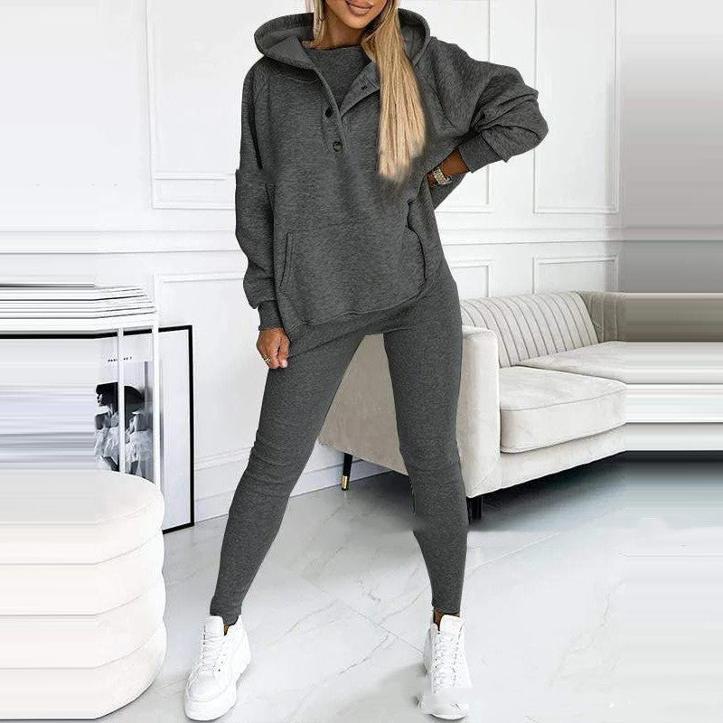 Hoodie Suit w/Pockets (3pcs. Hoody, Vest, and Comfort Fit Trousers