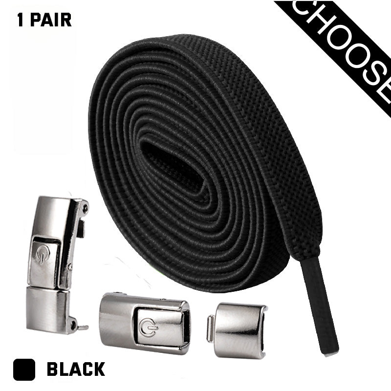 Press Lock No-Tie Flat Shoelaces